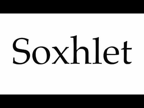 How to Pronounce Soxhlet
