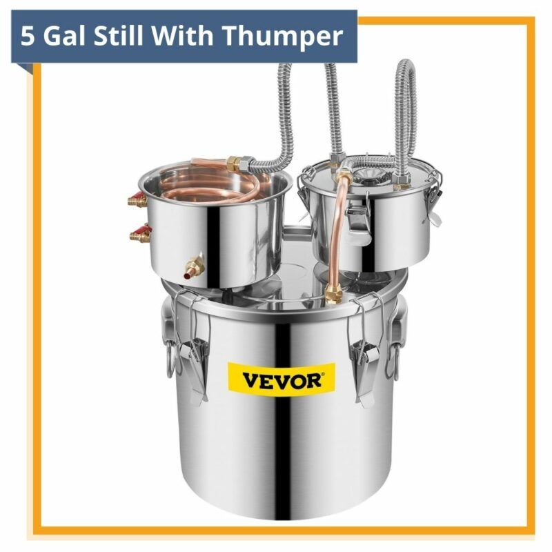 Image of diy distilling recommends vevor pot still with thumper keg